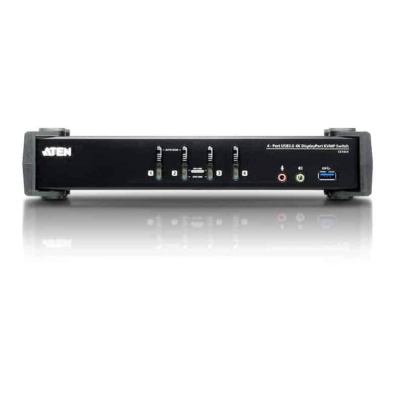 (image for) Aten 4-Port USB 3.1 4K DisplayPort KVMP™ Switch (Cables Included)